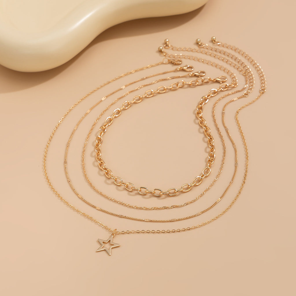 Five-pointed Star Alloy Clavicle Chain