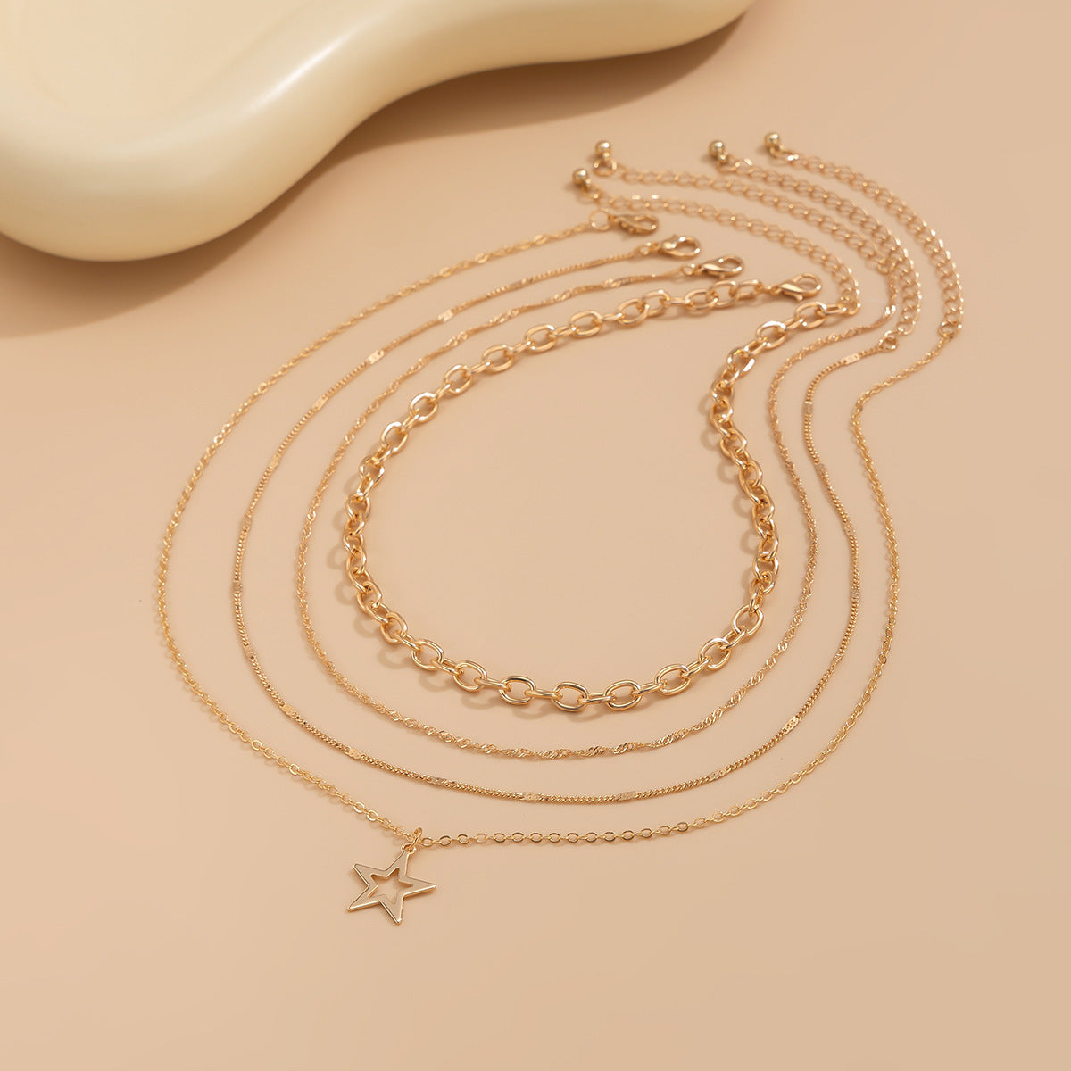 Five-pointed Star Alloy Clavicle Chain