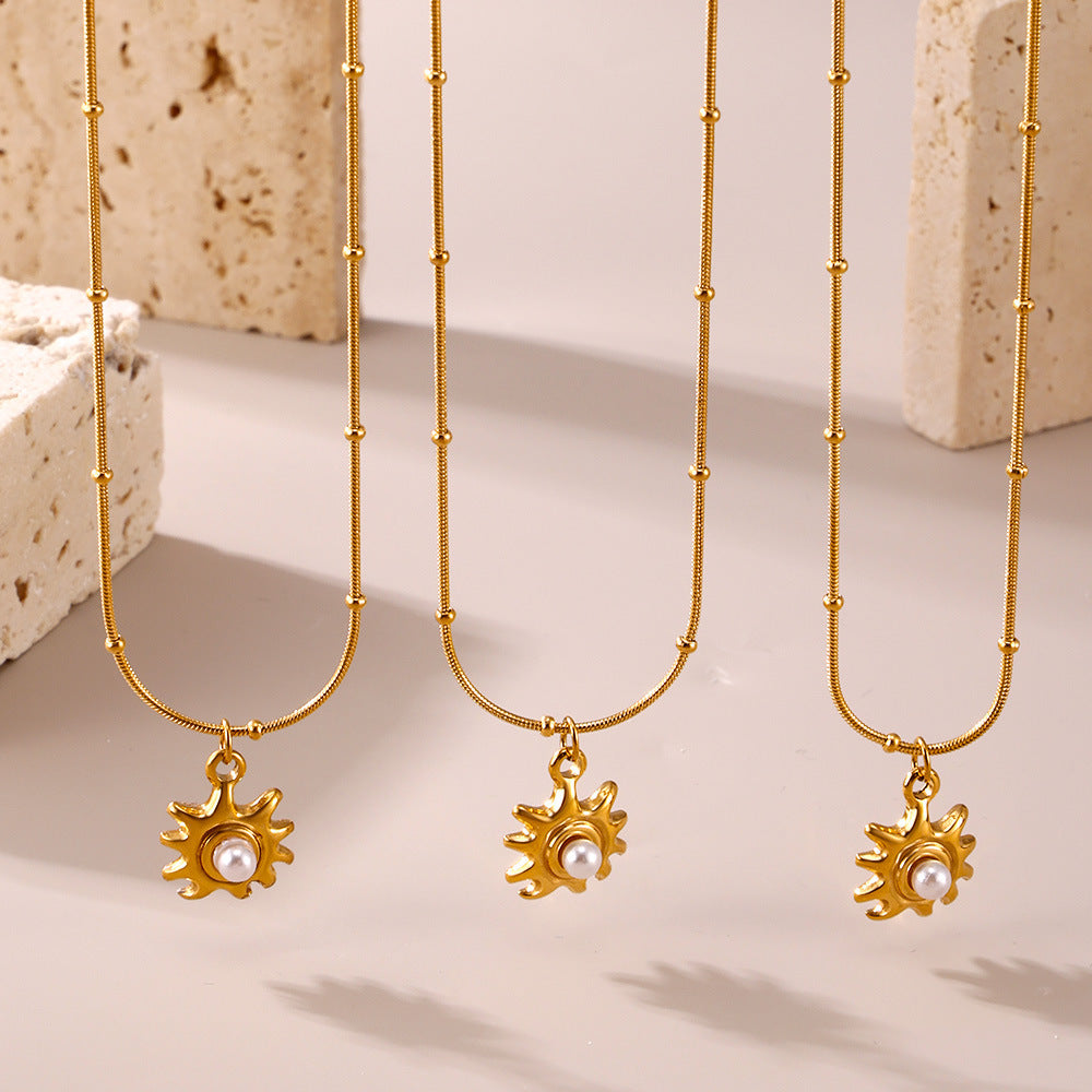 Sunflower Pearls Necklace