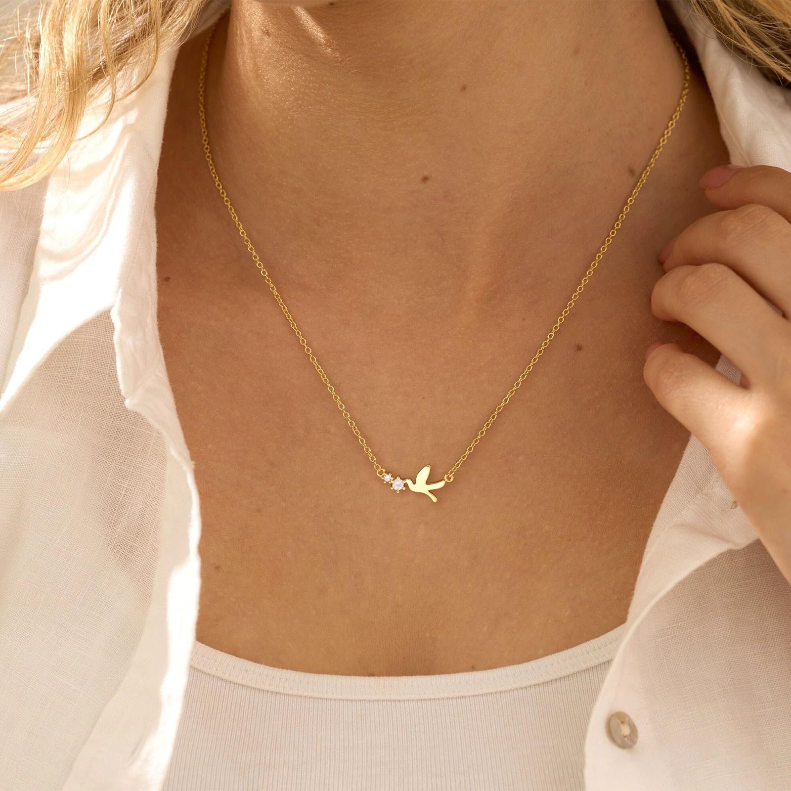 Zircon Crown Pendant Necklace