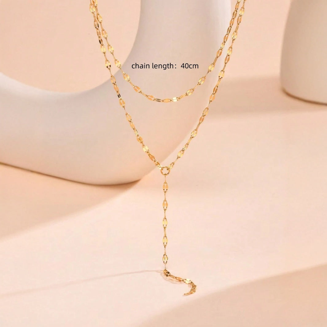 Simple Y-shaped Pendant Necklace