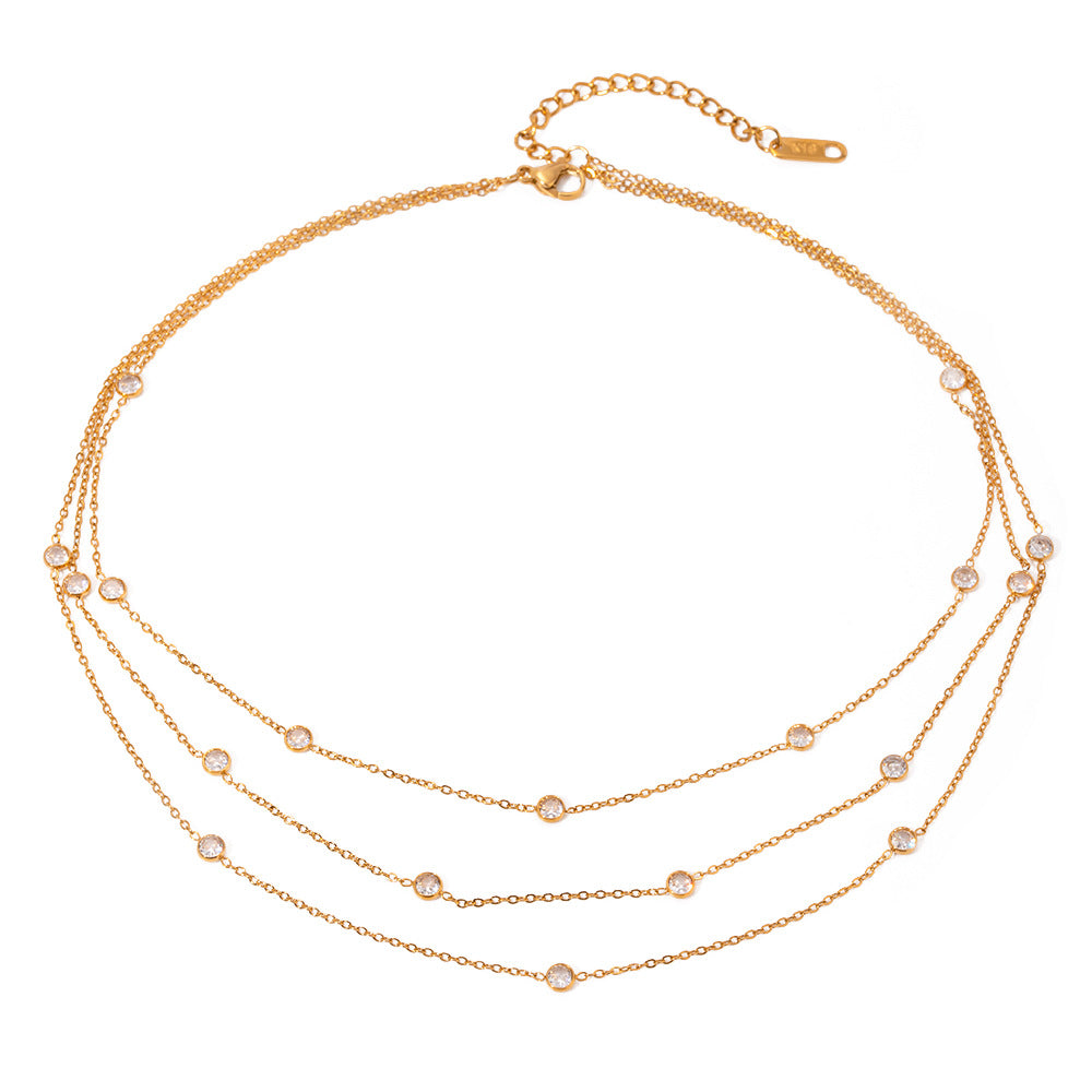 Three-layer Twin Necklace For Women