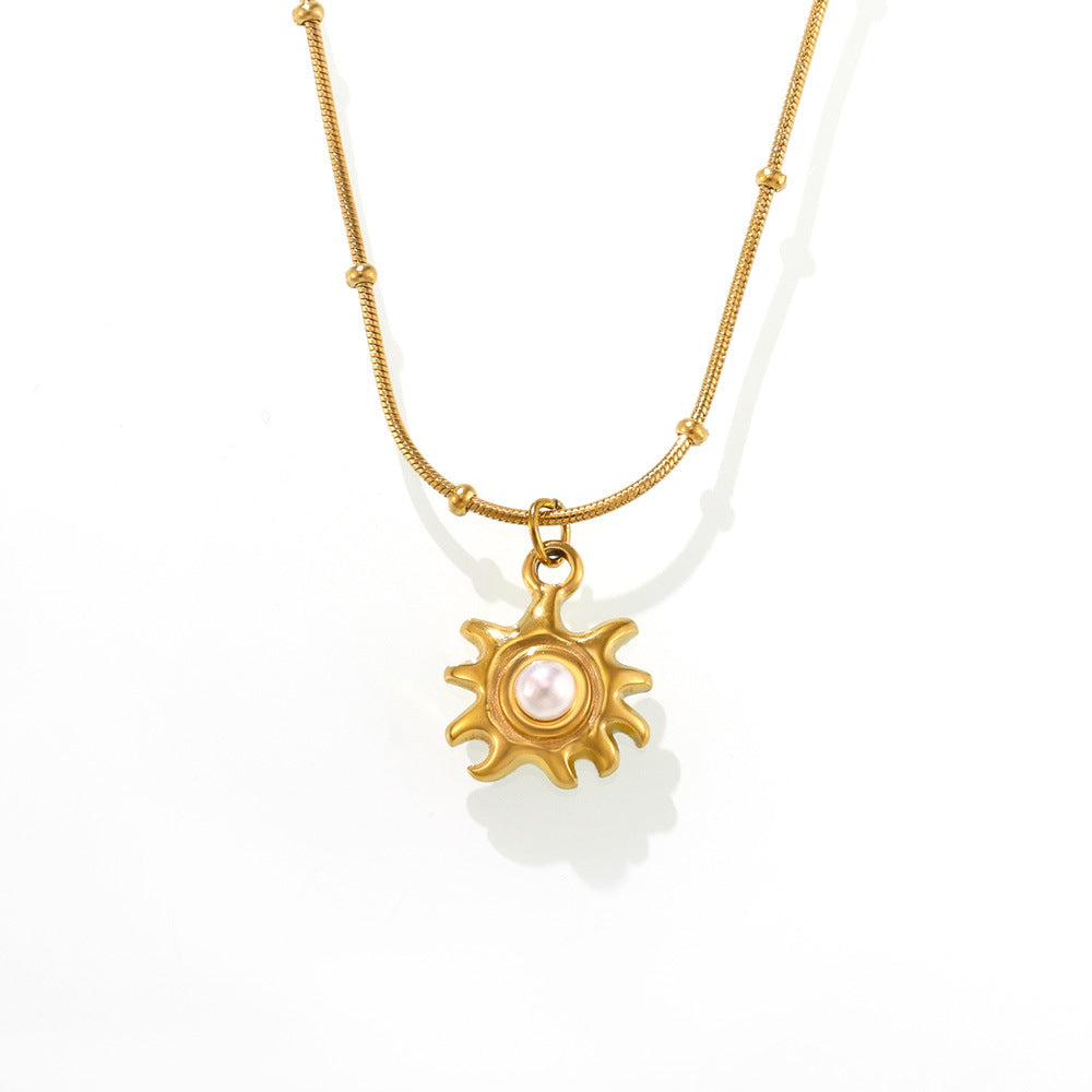 Sunflower Pearls Necklace