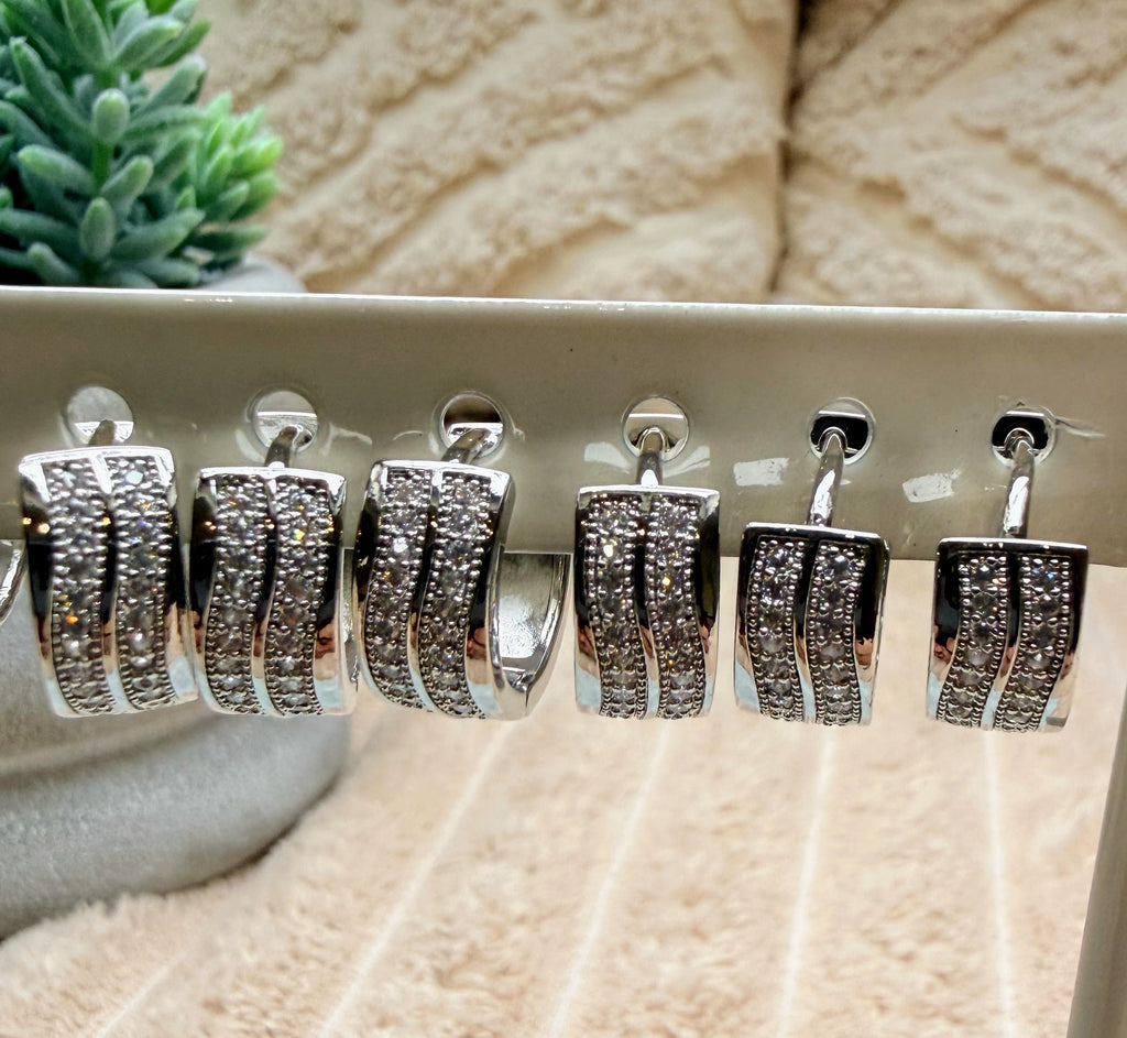 The Ascendant Pavé Earrings | Silver-Tone | SS and ZZ Variants