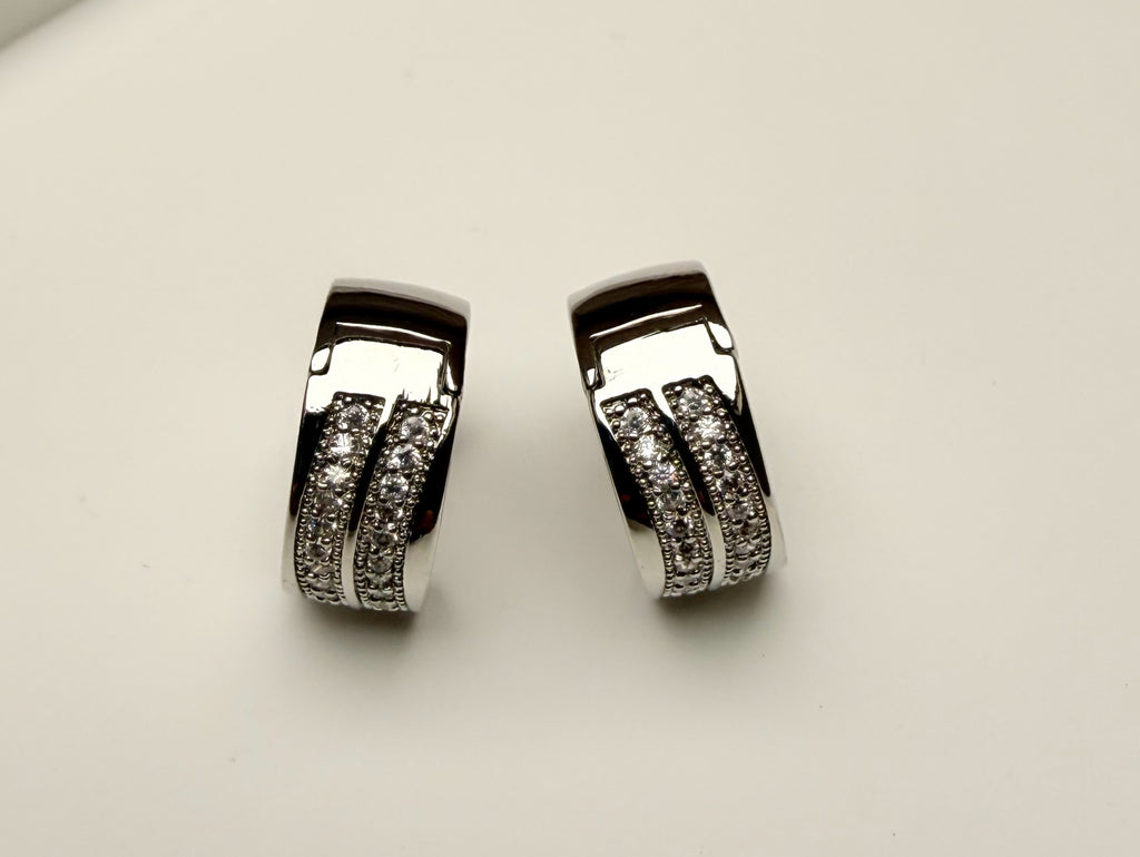 The Ascendant Pavé Earrings | Silver-Tone | SS and ZZ Variants