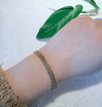 Triple-Row Gold Tone Caviar Bead Bracelet