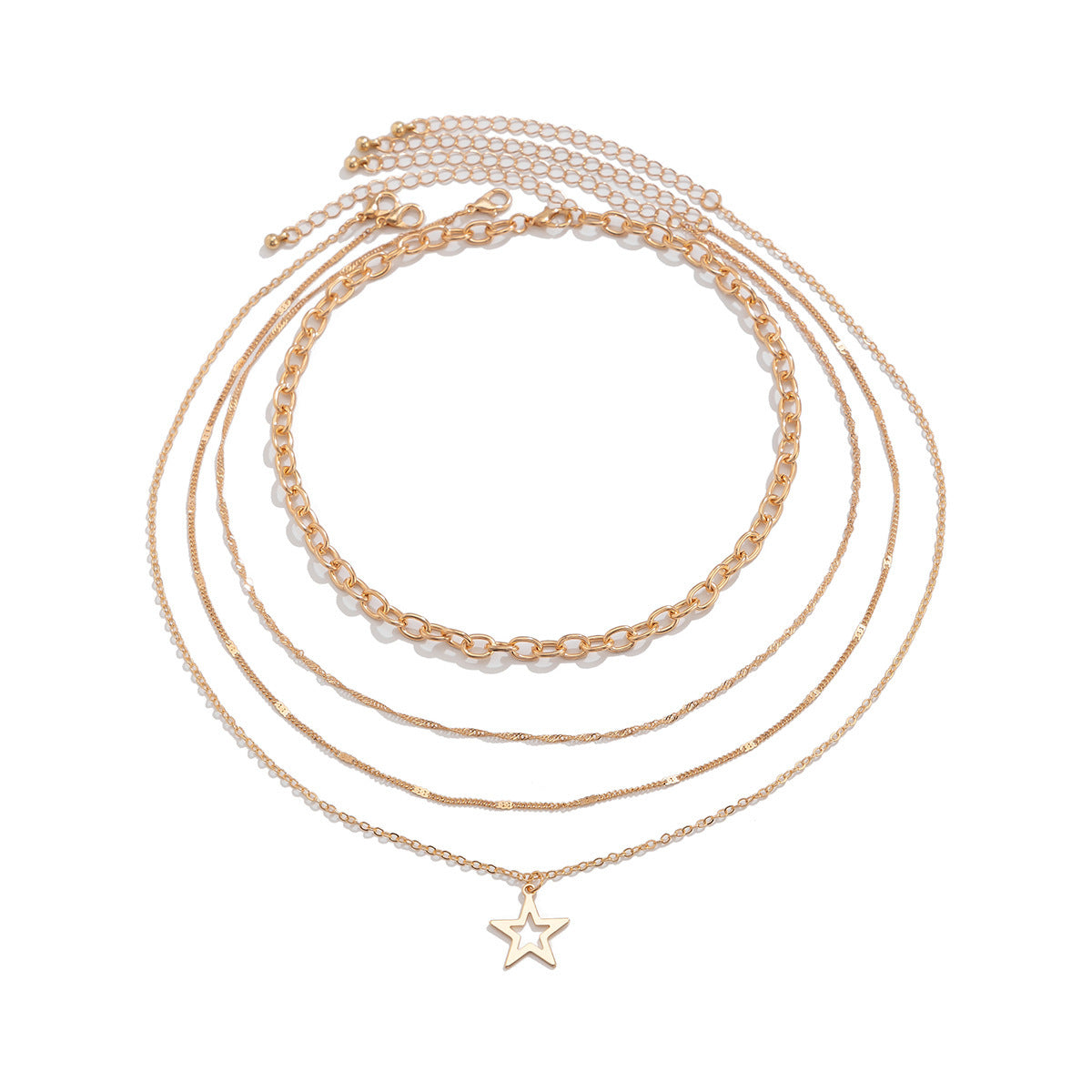 Five-pointed Star Alloy Clavicle Chain