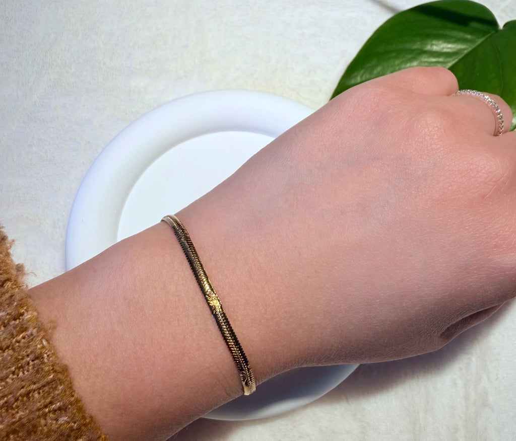 Herringbone Flat Snake Chain Bracelet