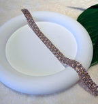 Triple-Row Rose Gold Tone Statement Bracelet